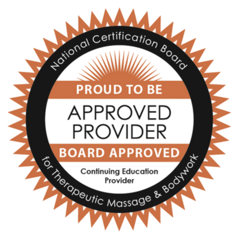 National Certification Board logo for approved provider in therapeutic massage and bodywork